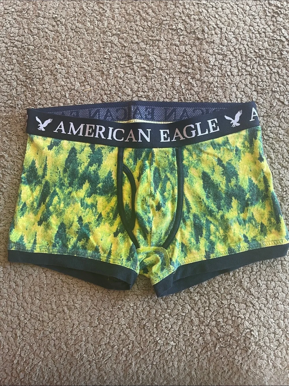 American Eagle Outfitters Yellow & Green Camouflage Boxer Briefs
